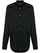 Roberto Cavalli Pleated Front Shirt - Black