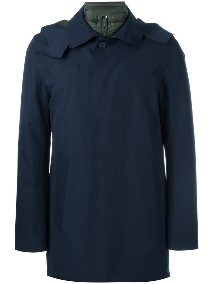 Kiton Detachable Lining Raincoat - Blue