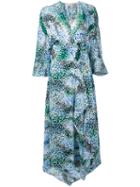 Marni - Haze Print Kimono Dress - Women - Silk - 40, Blue, Silk