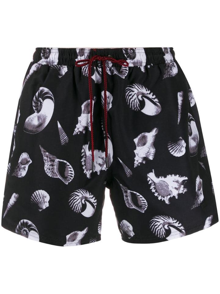 Boss Hugo Boss Shell Print Swim Shorts - Grey