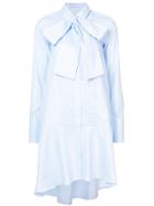 Osman Peplum Hem Shirt Dress - Blue
