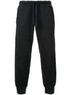 Walter Van Beirendonck Vintage Textured Drawstring Track Pants - Blue