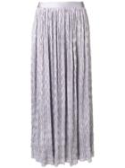 Giorgio Armani Crinkle Maxi Skirt - Purple