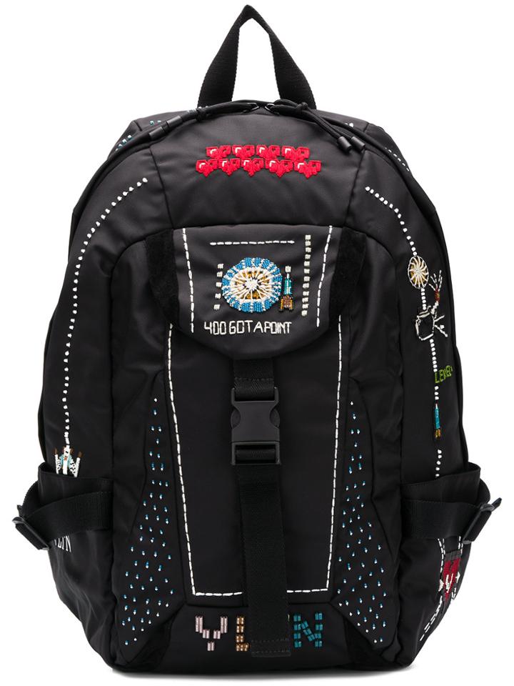 Valentino Patchwork Functional Backpck - Black