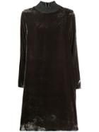 Fabiana Filippi Long-sleeve Shift Mini Dress - Grey