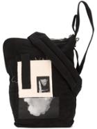 Rick Owens Drkshdw Patchwork Bucket Shoulder Bag, Men's, Black, Cotton
