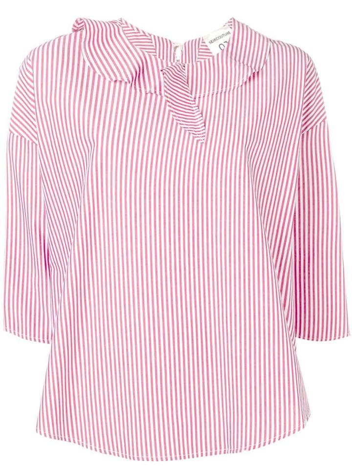 Semicouture Striped Blouse - Red