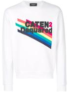 Dsquared2 Dan Fit Rainbow-print Sweatshirt - White