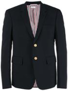 Thom Browne Notched Lapel Blazer, Men's, Size: 3, Blue, Wool/cupro