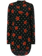 Saint Laurent Floral Polka-dot Shirt - Black