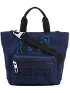 Kenzo Tiger Embroidered Tote - Blue