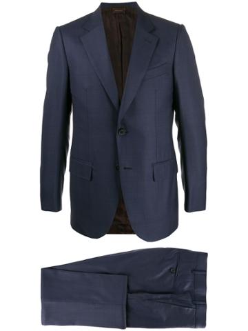 Ermenegildo Zegna Checked Wool Suit - Blue
