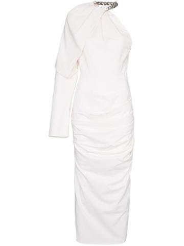 Aleksandre Akhalkatsishvili Chain Halterneck Midi Dress - White