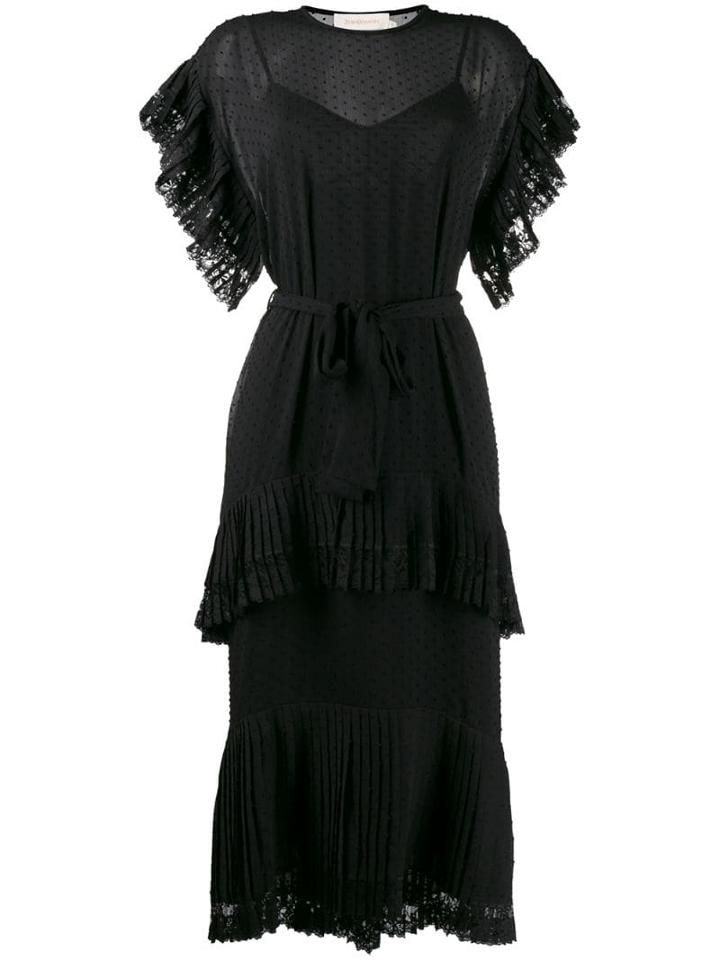 Zimmermann Lace Trim Dress - Black
