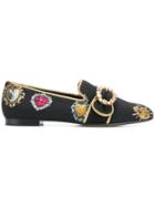 Dolce & Gabbana Heart Pattern Loafers - Black