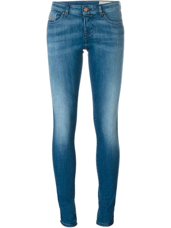 Diesel Skinny Jeans, Women's, Size: 24/32, Blue, Cotton/polyester/spandex/elastane