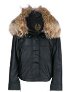 Belstaff Fur Collar Zipped Jacket - Black