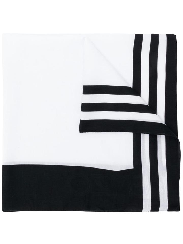 Kenzo Printed Logo Scarf - White