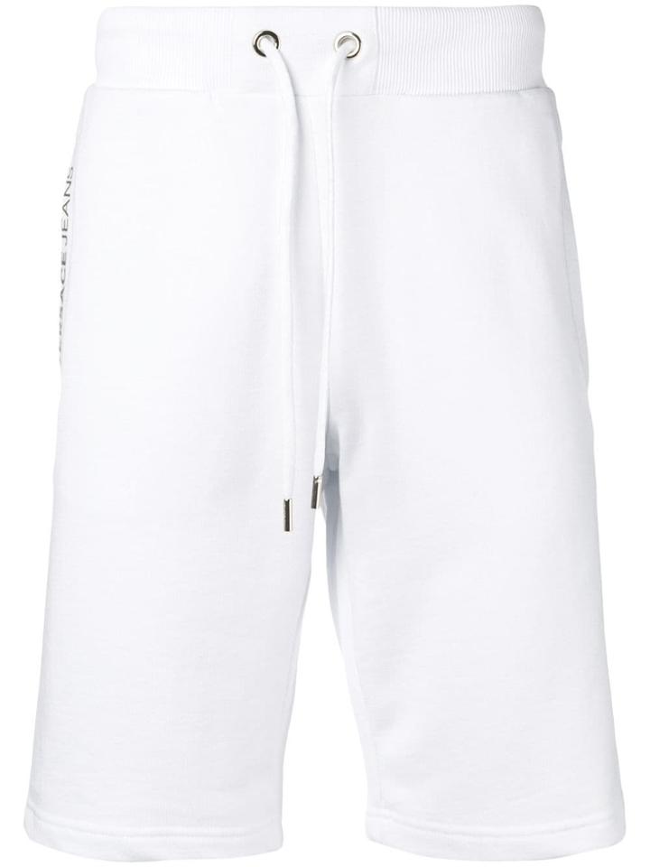 Versace Jeans Logo Track Shorts - White