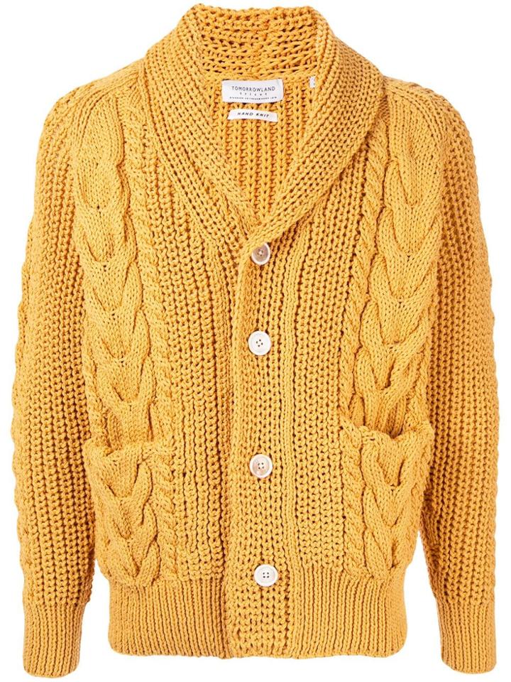 Tomorrowland Buttoned Chunky Cardigan - Yellow