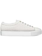 Myswear Vyner Sneakers, Women's, Size: 36, White, Ostrich Leather/python Skin/rubber