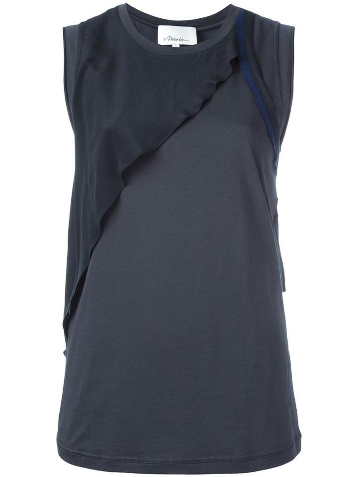 3.1 Phillip Lim Cascading Drape Tank Top, Women's, Size: Xs, Black, Cotton/silk