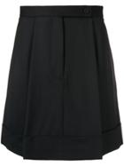 Sara Battaglia Pleated Skirt - Black