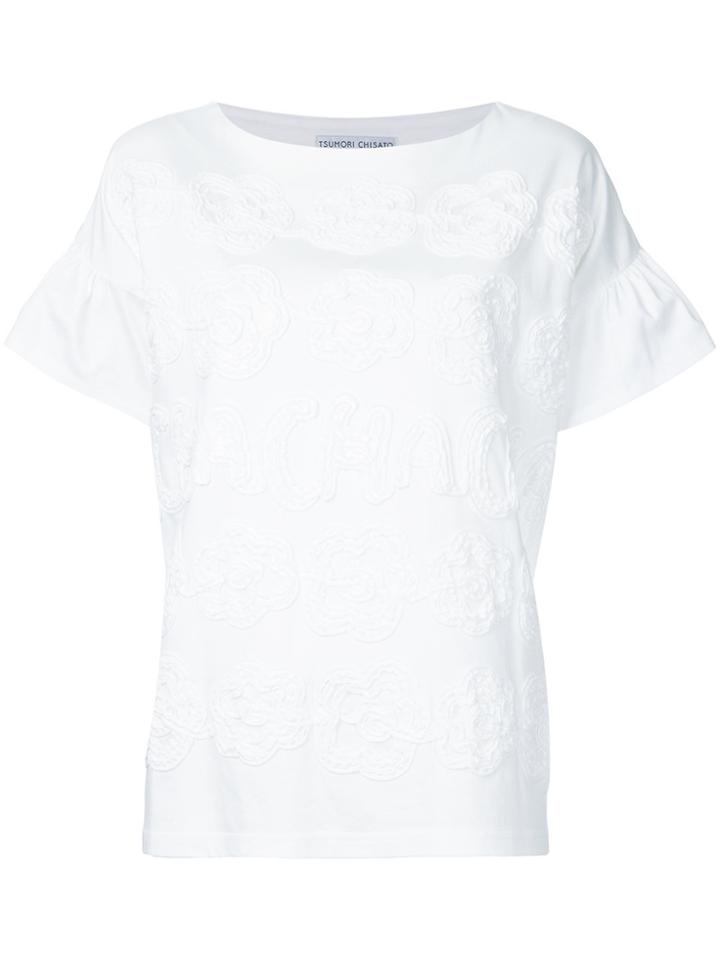 Tsumori Chisato Floral Embroidered T-shirt - White
