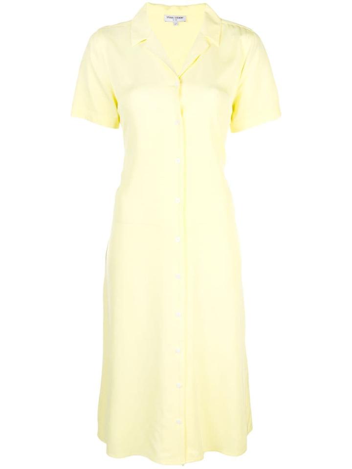 Opening Ceremony Midi Shirt Dress - Yellow