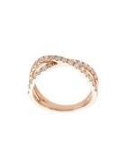 Marchesa 18kt Rose Gold Diamond Cross-over Double Band