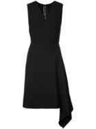 Roland Mouret Asymmetric Fit And Flare Dress - Black