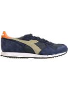Diadora Panelled Sneakers, Men's, Size: 8.5, Blue, Leather/nylon/rubber