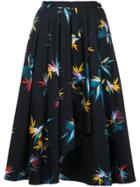 Jason Wu Floral Print A-line Skirt - Black