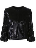 Alberto Makali Sequinned Cropped Jacket - Black