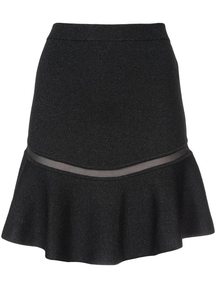 Alice+olivia Daren Ruffle Mini Skirt - Black