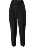 Dolce & Gabbana Drop Crotch Pants, Women's, Size: 40, Blue, Polyamide/spandex/elastane/virgin Wool