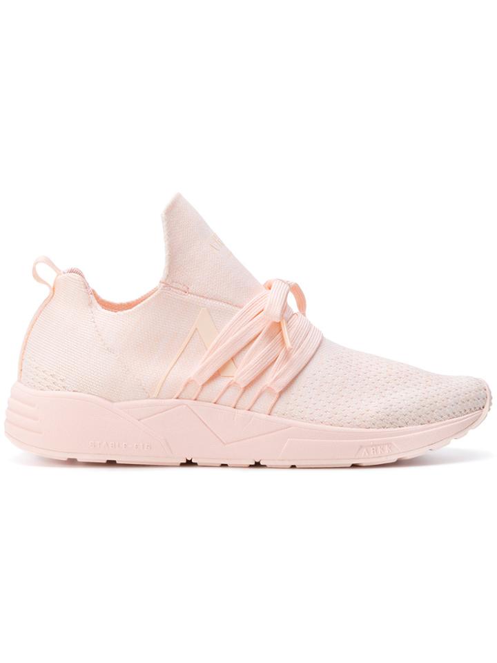 Arkk Textured Knit Sneakers - Pink & Purple