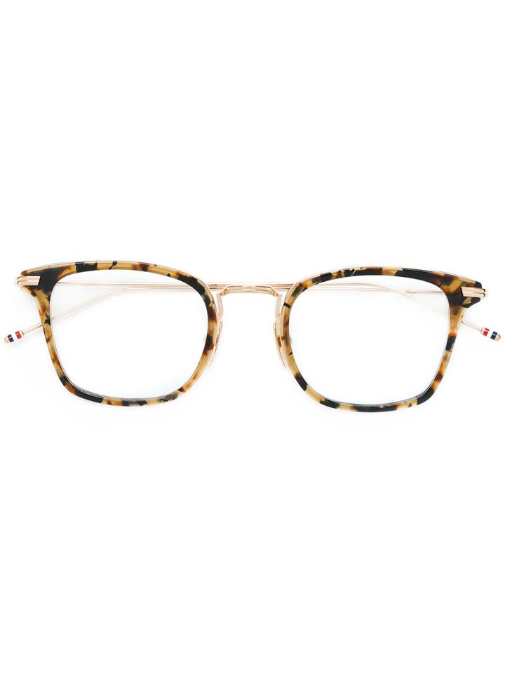 Thom Browne - Square Frame Glasses - Unisex - Acetate/metal (other) - 49, Grey, Acetate/metal (other)