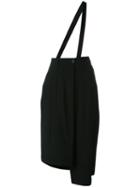 Isabel Benenato Asymmetric Cropped Trousers, Women's, Size: 44, Black, Viscose/wool/spandex/elastane