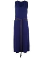 Joseph Tie Waist Dress, Women's, Size: 36, Blue, Spandex/elastane/viscose