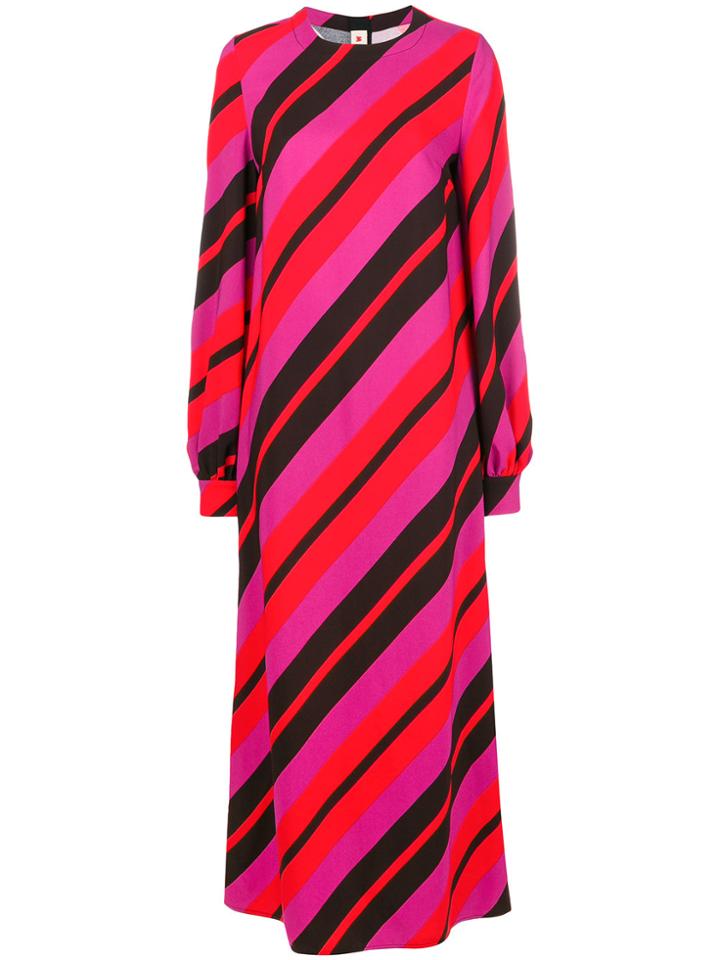 Marni Striped Long Dress - Red