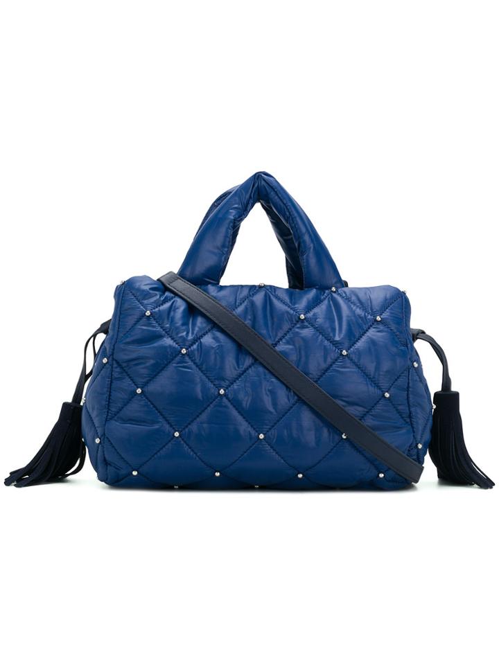 Sonia Rykiel Quilted Tassel Tote - Blue