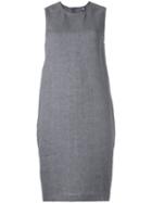 Eleventy Sleeveless Dress, Women's, Size: 46, Grey, Linen/flax
