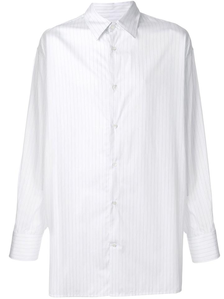 Raf Simons Striped Oversized Shirt - White