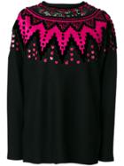 Ermanno Scervino Lace Trim Sweater - Black