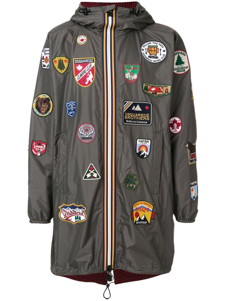 Dsquared2 Dsquared2 X K-way Patch Military Duffle Coat - Green