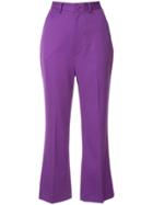 G.v.g.v. Kick Flare Cropped Trousers - Pink & Purple