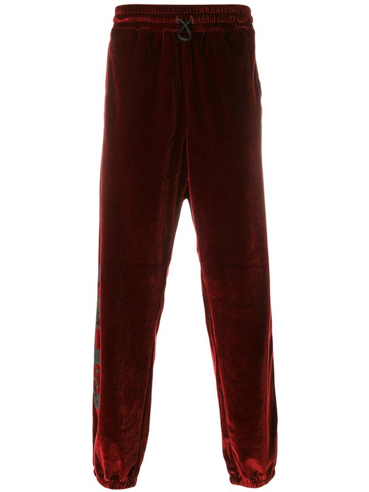 Golden Goose Deluxe Brand Velvet Track Pants - Red