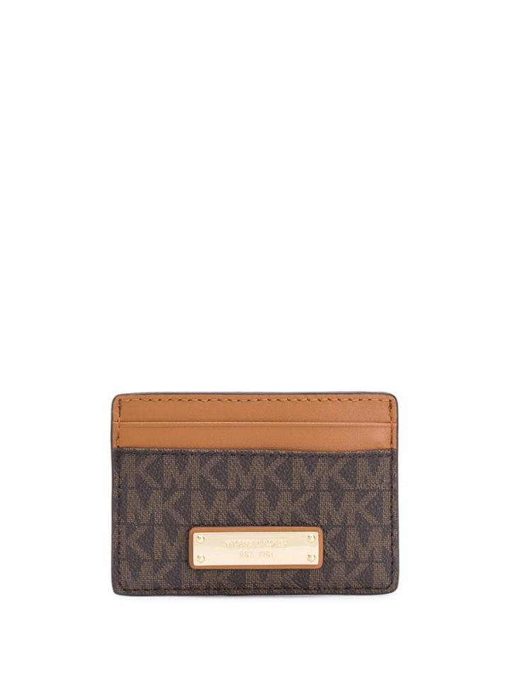 Michael Michael Kors Jet Set Monogram Cardholder - Brown
