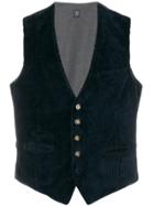 Eleventy Deep V-neck Waistcoat - Blue